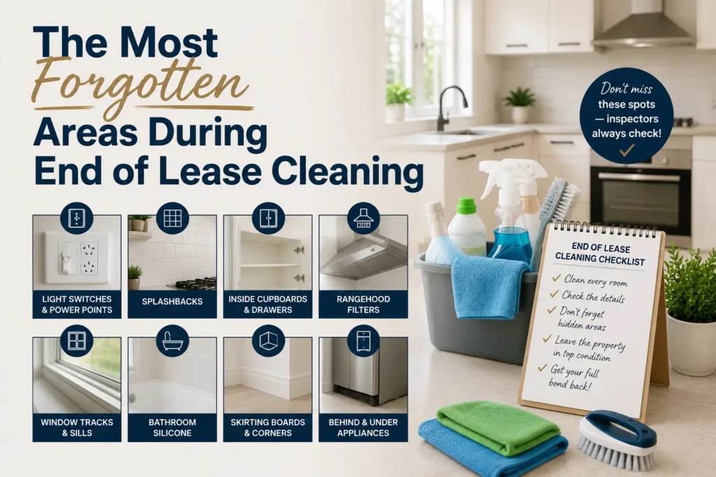 The Most Forgotten Areas During End of Lease Cleaning That Can Cost You Your Bond