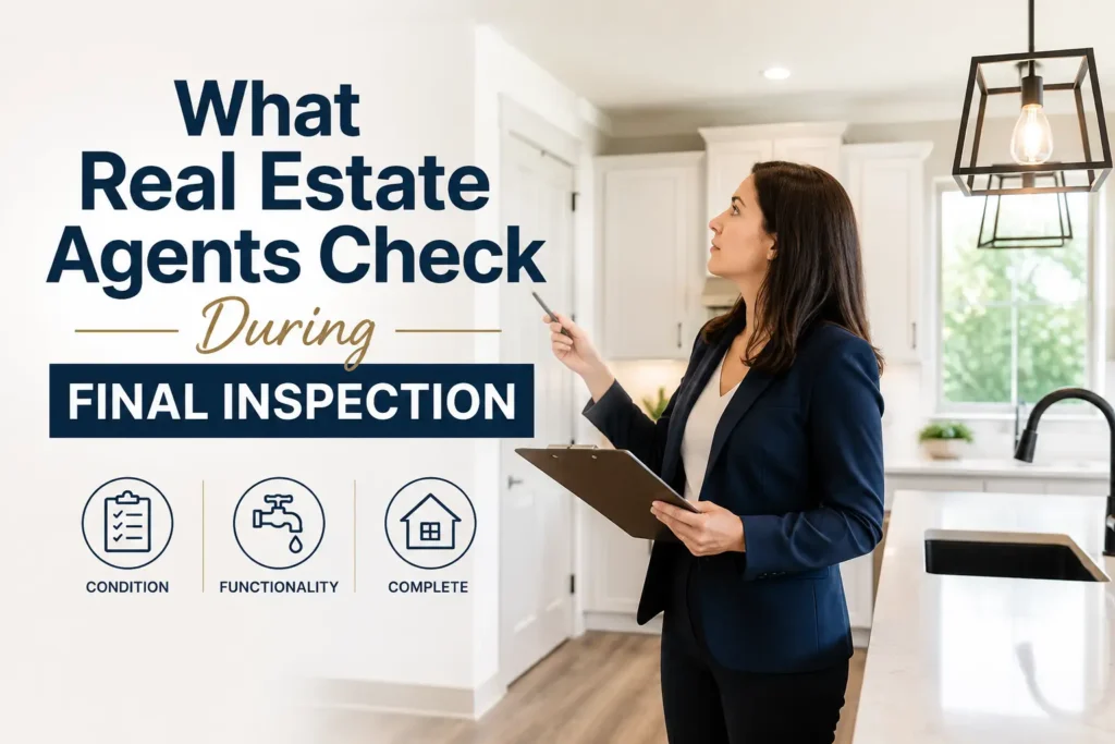 What Real Estate Agents Check During Final Inspection